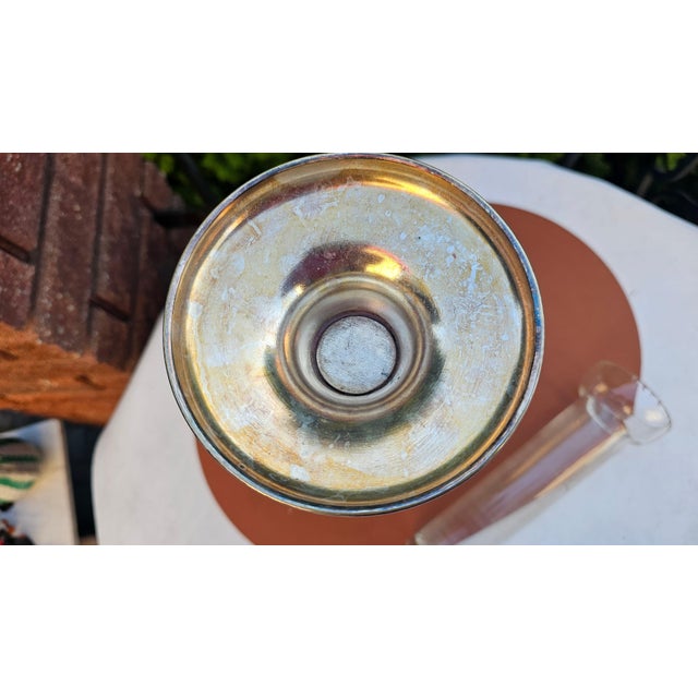 Art Deco Silver-Plated Vase with Glass Insert, 1929, Set of 2 For Sale - Image 10 of 13