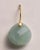 A pair of classic, heart-shaped rose cut aquamarine drop earrings with a single, round faceted diamond at the top. 18K...