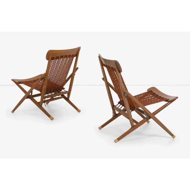 Metal Maruni Mokko of Japan Folding Sling Chairs - A Pair For Sale - Image 7 of 13