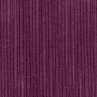 Schumacher Antique Strie Velvet Fabric in Plum For Sale