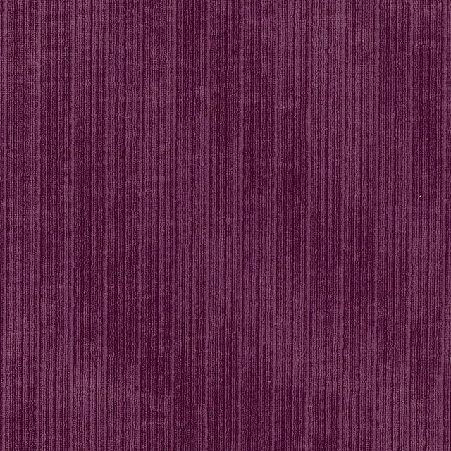 Schumacher Antique Strie Velvet Fabric in Plum For Sale