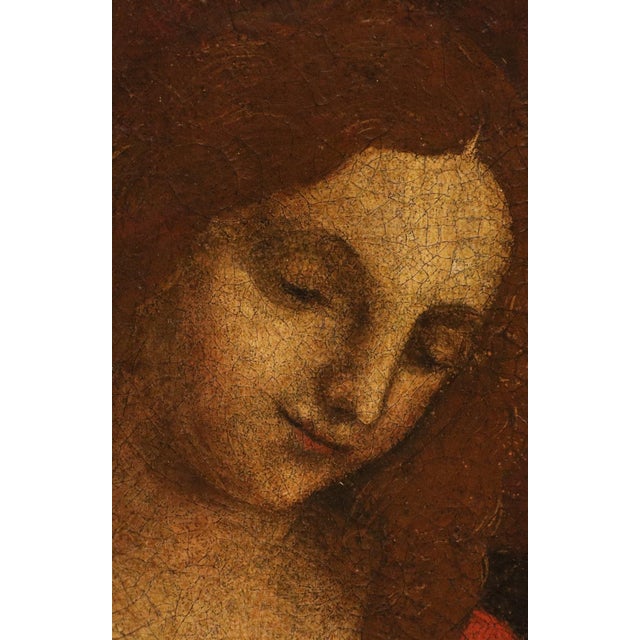 Pittore Leonardesco, Madonna and Child Leonardo-Esque, 1520, Oil on Canvas For Sale - Image 6 of 12