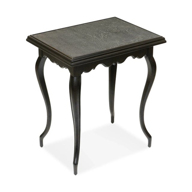 Transitional Bunny Williams Home Side Table with Cabriole Legs and Slate top For Sale - Image 3 of 6