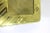 Gold 80’s 5x7 Rectangular Striped Brass Picture Frame With Black Velvet Back, Table Top For Sale - Image 8 of 9