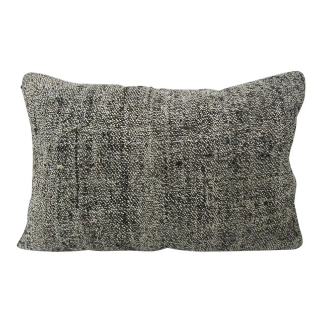 Turkish Gray Kilim Pillow For Sale