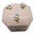 Petite Vintage Ceramic Trinket Box, Lidded With Transfer Flowers For Sale