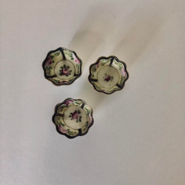 Vintage Nippon Floral Hand Painted Salt & Pepper Cellars Set of 3 Chairish