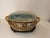 Vintage Chinoiserie Gilt & Iron-Red Oval Porcelain Fishbowl Planter on Original Wood Stand For Sale - Image 4 of 9