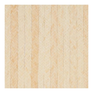 Sample - Schumacher Braided Buri Wallpaper in Natural For Sale