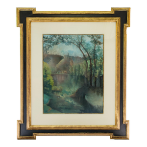 Late 19th Century Felix Pissarro - Vue Presumee Chateau Guillard, Oil on Canvas