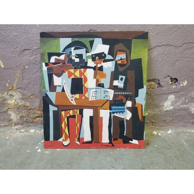 Bert, Cubist Musicians with Masks, 1964, Panel Painting For Sale - Image 14 of 14