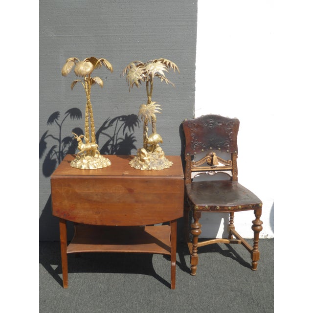Vintage Mappin Brothers of London Table Top Antelope and Palm Trees Statue For Sale - Image 12 of 13