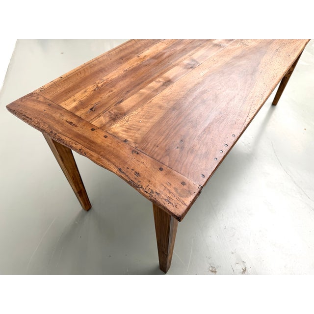 Farmhouse Table in Walnut with Tapered Legs, 1950s For Sale - Image 15 of 18