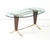 1960s Paolo Buffa Style Brass and Walnut Coffee Table With Kidney Shape Glass Top For Sale - Image 5 of 17