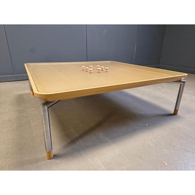 Post Modern Coffee Table with Cork and Glass, 1980s For Sale - Image 4 of 11