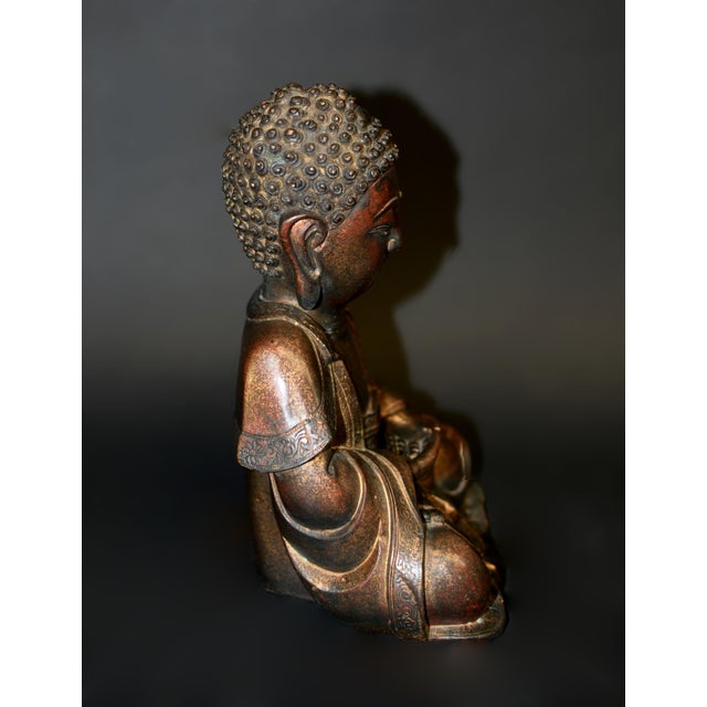 Bronze Cold Painted Baby Buddha Tang Style For Sale - Image 12 of 18