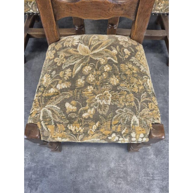 Rustic Chairs with Slatted Backs, Set of 6 For Sale - Image 4 of 12
