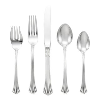 Traditional Reed & Barton Sterling Silver Flatware Set - 5 pcs For Sale