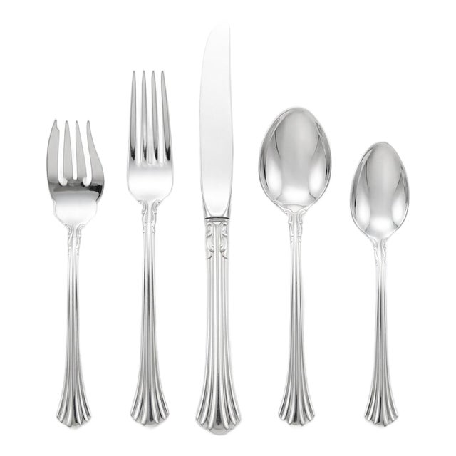 Traditional Reed & Barton Sterling Silver Flatware Set - 5 pcs For Sale