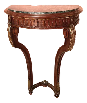 Vintage Half-Moon Console Table