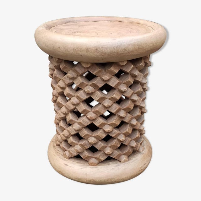 Not Yet Made - Made To Order Handcrafted Bamileke Style Brown Coffee Tables – Set of 2 For Sale - Image 5 of 6