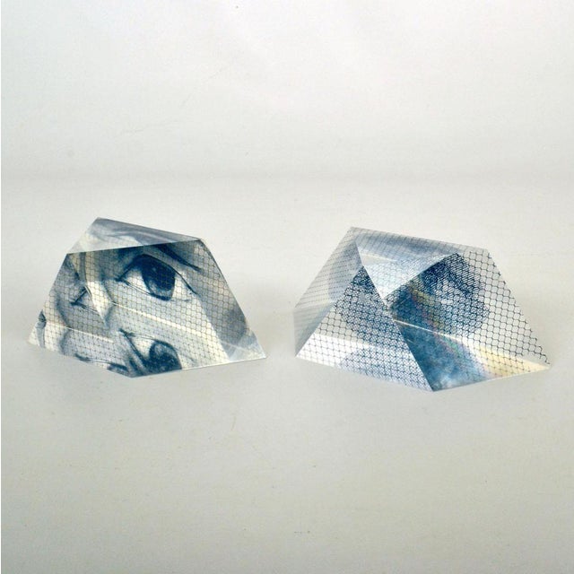 Italian Surrealist Paperweights with Eyes in Acrylic, 1990s, Set of 2 For Sale - Image 4 of 18