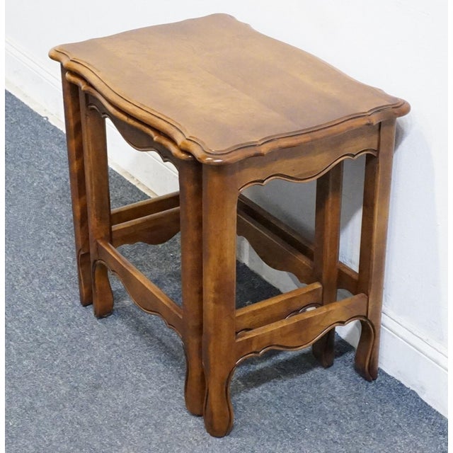 ETHAN ALLEN Country French Collection Solid Birch Accent Nesting End Tables 26-8305 Large Table: 23" High 25" Wide 17.25"...