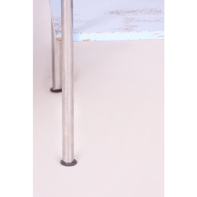 Bauhaus Side Tables in Plywood and Chrome attributed to Mücke-Melder, Czech, 1930s, Set of 2 For Sale - Image 9 of 11