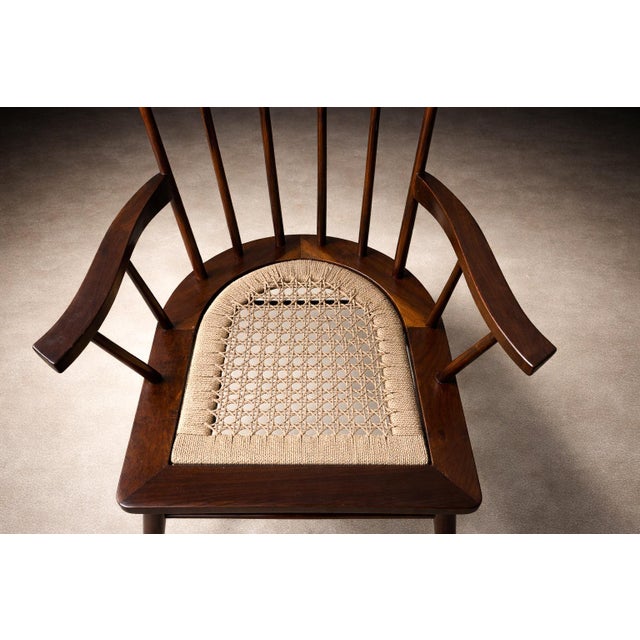 Brazilian Modern Armchair in Imbuia Wood & Cushion, a Forma Decorativa, Brazil, 1960s For Sale - Image 14 of 15