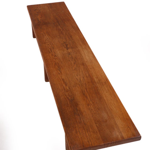 French Solid Oak Bench / Low Table, C. 1970. For Sale In Philadelphia - Image 6 of 7