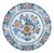 Large Mid-Century Dutch Hand-Painted Polychrome Delft Ceramic Wall Plate, Holland, 1950s For Sale