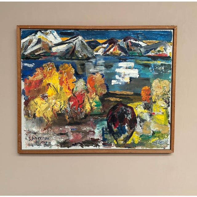 S. Pctcizon, Abstract Landscape, 1963, Oil on Canvas, Framed For Sale - Image 4 of 18