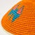 Textile Early 20th Century Sisal Handwoven Orange Teal Butterfly Basket Eswatini 9inch For Sale - Image 7 of 7