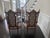 2 Antique Carved Wood Upholstered Armchairs For Sale - Image 4 of 7