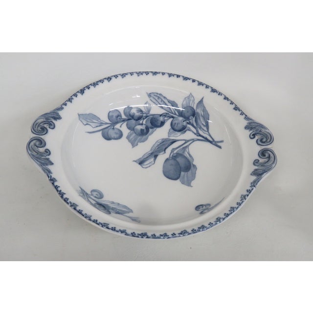 Prunes U and C Sarreguemines French Iron Stone Bowl With Handles Prunes 4627b For Sale - Image 16 of 16