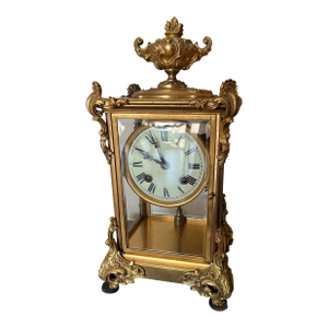 Vintage Ansonia Brass Mantle Clock