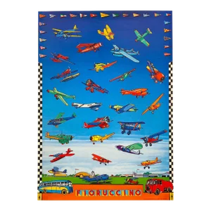 Fiorucci Vintage 1979 New Wave Italian Fashion " Fioruccino " Lithograph Print Augusto Vignali Pop Art Poster