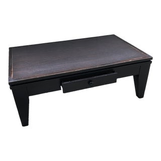 Cort Furniture Godiva Cocktail Coffee Table With Storage Drawer For Sale