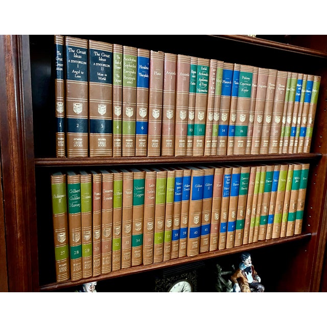 Brown Vintage Great Books of the Western World Complete First Edition 54-Volume Set by Encyclopedia Britannica For Sale - Image 8 of 15