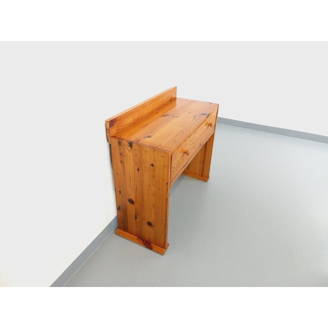 Vintage Pine Desk with Toboggan Feet, 1970s For Sale - Image 11 of 15