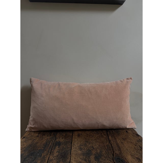 Beautiful pale dusty rose color and zipper closure. As this is a hand-dyed piece there are subtle color variations present...