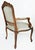Italian Late 20th Century Italian Chateau d'Ax Carved Armchairs in Suede With Brass NailHeads, Pair For Sale - Image 3 of 16