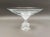 Lalique Crystal France Signed Plumeria Orchid Art Glass Pedestal Centerpiece Compote Bowl. Measures approximately 13"...