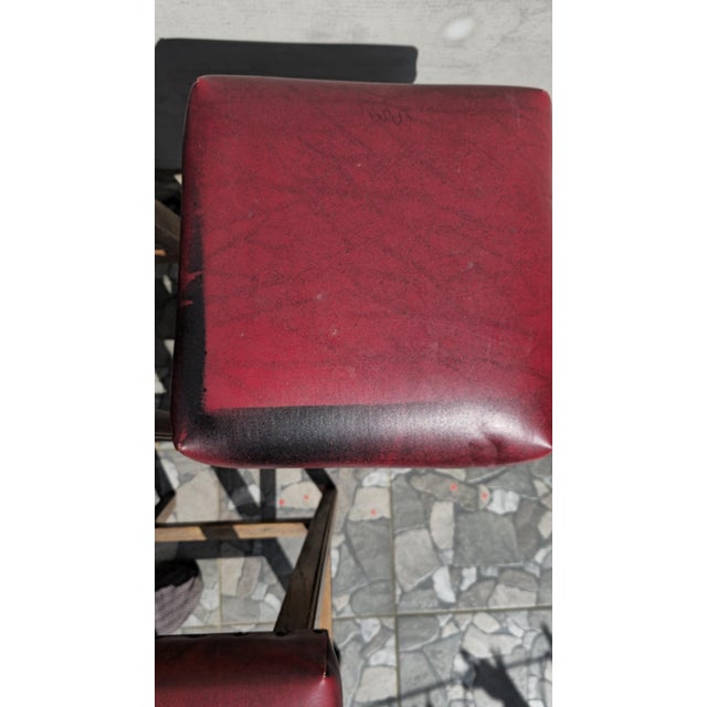 Animal Skin Vintage Wooden Stool, 1970s For Sale - Image 7 of 8