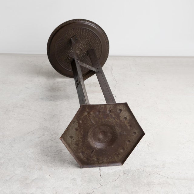 Antique Secessionist Arts and Crafts Iron Side Table by Hugo Berger for Goberg, C. 1900 For Sale - Image 12 of 17