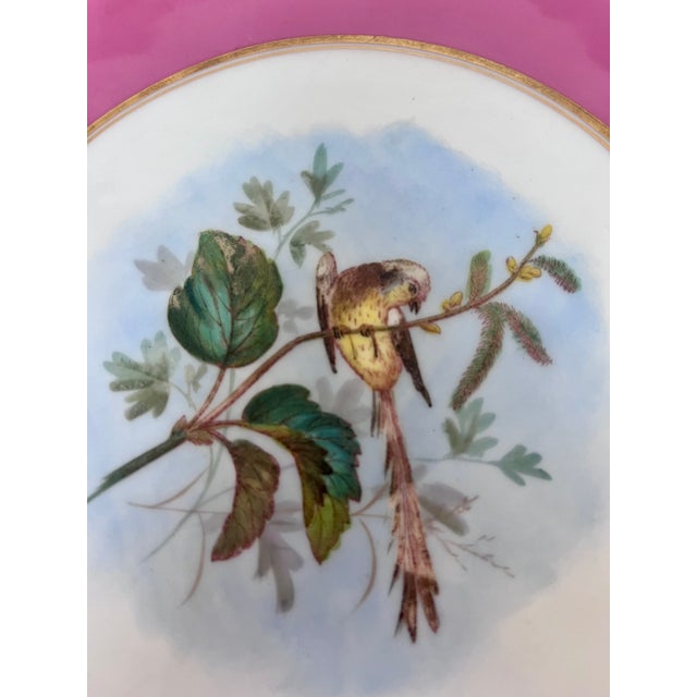 Late 19th Century Antique Late 1800s Old Paris Porcelain Cake Stand With Gilded Koi Fish Pedestal Base For Sale - Image 5 of 13