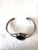1970s Sterling Silver and Onyx Cuff Bracelet For Sale - Image 4 of 4