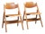 Folding Chairs in Beech and Metal attributed to Egon Eiermann, Germany, 1950s For Sale