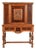 Early Romweber Antique English Jacobean Carved Oak and Burl Wood Bar Cabinet, Circa 1900 For Sale