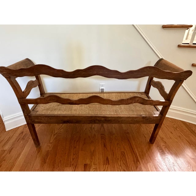 French Country Antique Country Bench For Sale - Image 3 of 7